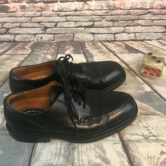 Florsheim Black Leather Lace Up Dress Shoes - Picture 4 of 7